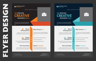 a bundle of 5 templates of a4 flyer, Flyer template layout design. business flyer, brochure, magazine or flier mockup in bright colors. perfect for creative professional business. 
