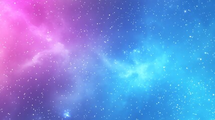 Fototapeta premium Starry Nebula Galaxy with Pink and Blue Colors Space Background