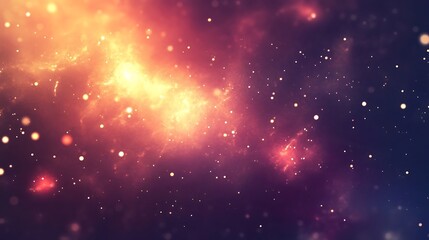 Naklejka premium Exploring Cosmic Nebula of Stars and Gas with Glowing Light