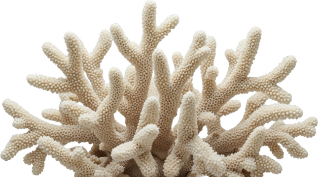 Close Up Of Intricate Branching Coral With Tiny Pores Isolated On A Transparent Background Transparent Background