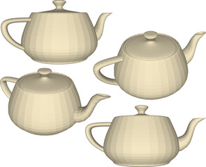 Vector illustration of a teapot design for afternoon tea