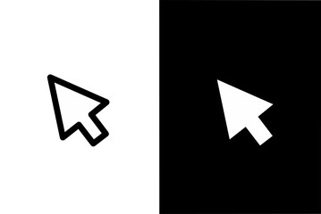 arrow icon vector. Click icon. Pointer arrow icon. Cursor icon vector, select icon.