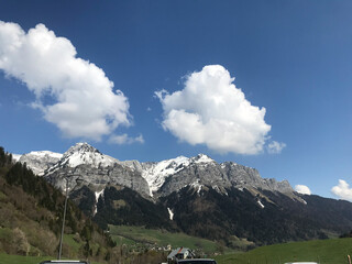 snowy french mountains