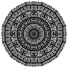 Floral henna or mehndi style mandala design. Traditional and Cultural Beautiful Mandala Pattern Design. 