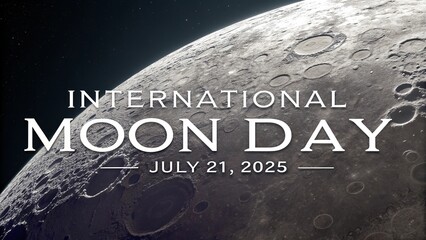 Observe International Moon Day, July 21, 2025, cosmic view.