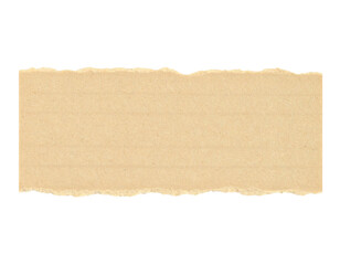 A torn piece of beige paper with rough edges, showing a textured, fibrous surface.