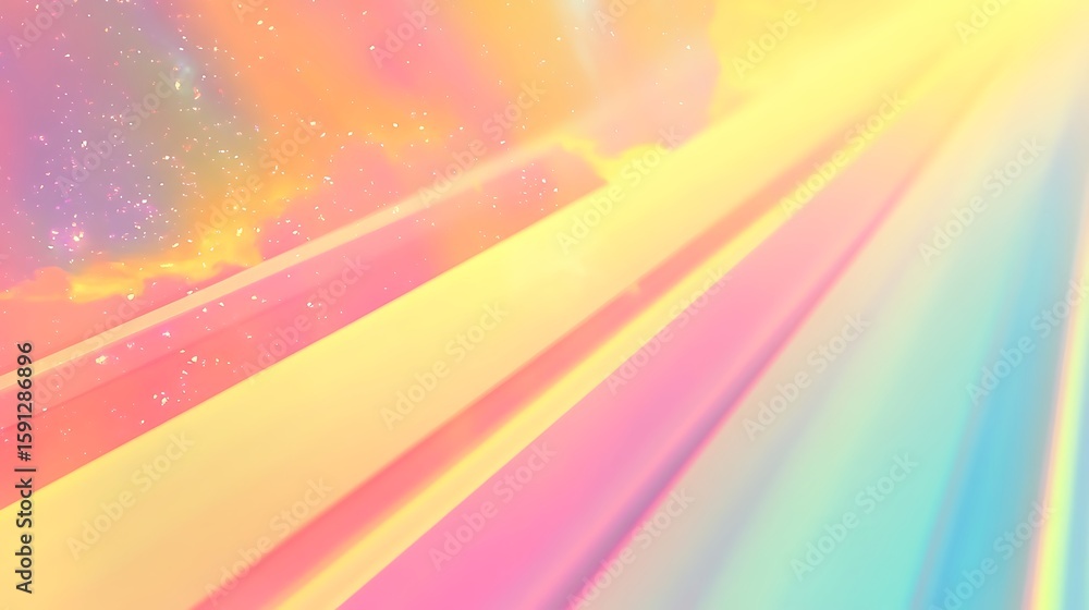 Aufkleber abstract light rays with pastel colors and sparkle effect background