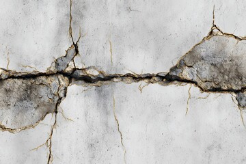 Cracked Surface Texture on Old Plaster Wall