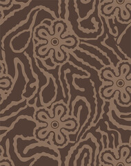 Exotic hand drawn flowers, seamless patterns with floral for fabric, textiles, clothing, wrapping paper, cover, banner, home decor, abstract backgrounds.