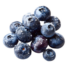 Fresh blueberries close up, isolated, healthy food