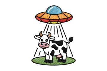 U F O abduction of black cow alien