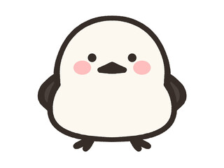 かわいいシマエナガのイラスト素材