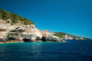 Rocky Coastal Cliffs and Clear Blue Sea