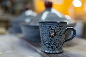 Artist in Ceramics and Pottery Studio working