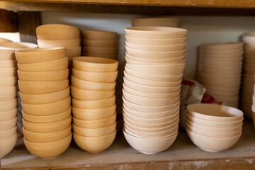 Artist in Ceramics and Pottery Studio working