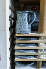 Artist in Ceramics and Pottery Studio working