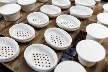 Artist in Ceramics and Pottery Studio working