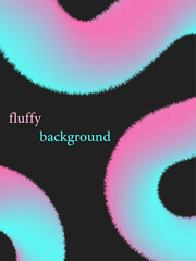 Abstract Background with Blue Pink Curve 3D Fluffy Lines, Creative Modern Design Wavy Colorful Line, Template, Cover, Vector