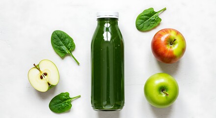 Green smoothie with apples and spinach