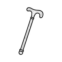 Cane illustration vector style coloring page