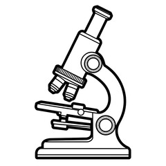 microscope isolated on white coloring page 