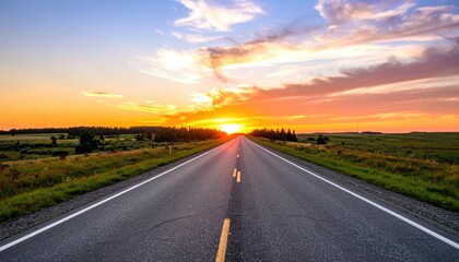 Fototapeta premium Scenic highway sunset vista