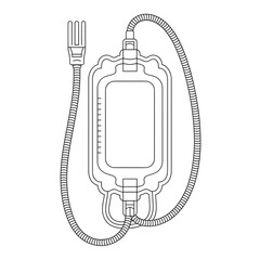 Blood bag illustration vector style coloring page 