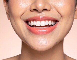 Fototapeta premium close up of a woman smiling