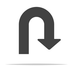 U turn symbol arrow vector isolated © FARBAI