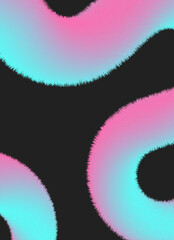 Abstract Background with Blue Pink Curve 3D Fluffy Lines, Creative Modern Design Wavy Colorful Line, Template, Cover