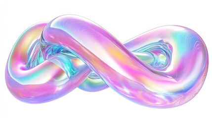 Colorful, iridescent abstract form.