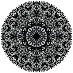 Floral henna or mehndi style mandala design. Traditional and Cultural Beautiful Mandala Pattern Design. 
