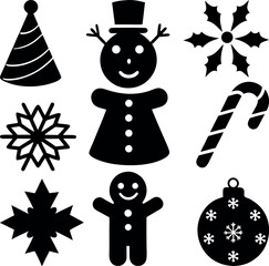set of christmas icons