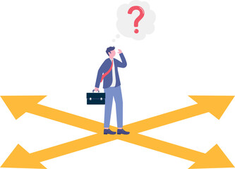 Choose career path, make life decision choice, decide the right or wrong direction,
