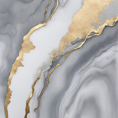 Elegant White Marble Texture with Gold Veins