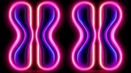 Neon shapes symmetrical design