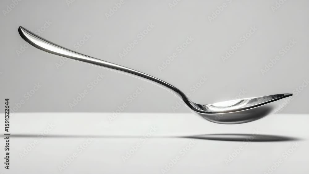 Aufkleber a spoon with a long handle placed on a table, suitable for use in various settings such as cooking o