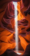 Abstract pattern of vibrant orange and red textures, fiery and dynamic