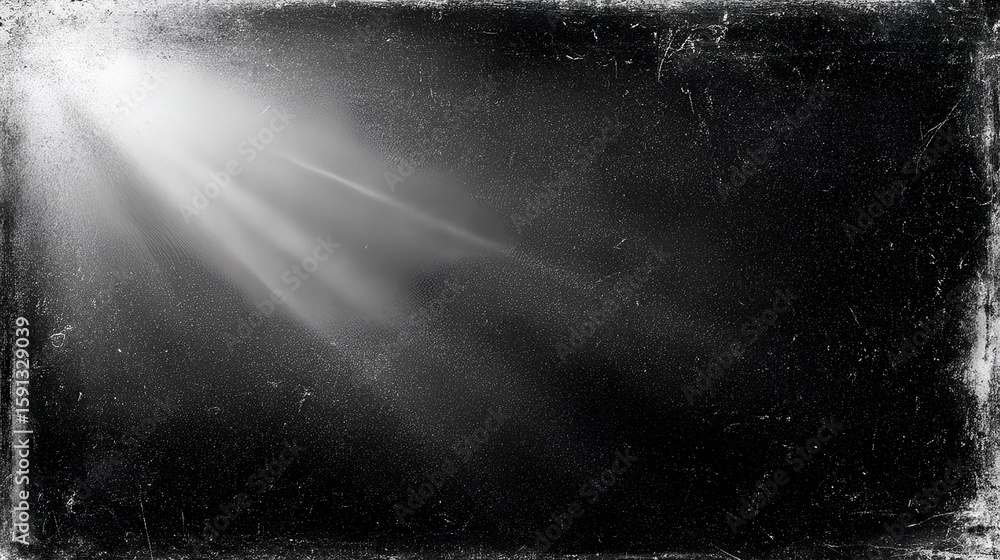 Poster grunge overlay effect with scratch and dust on black background,retro noisy grain dust texture for f