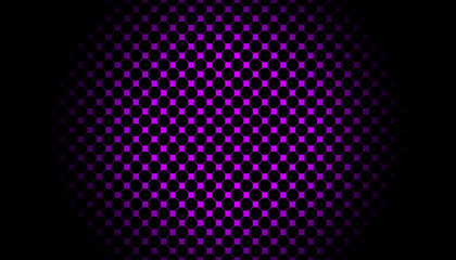Purple neon hexagon grid pattern with glowing geometric futuristic background