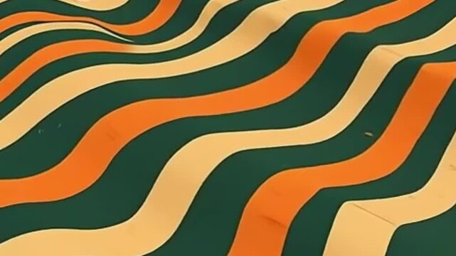 zigzag animation background, vintage sci-fi loop, retro wave background, trippy vector animation, flat vector seamless loop, continuous wave motion, abstract retro animation, curved line animation, 4K