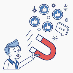 Magnet attracting soical media followers