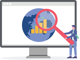 World economic analysis, global investment or international business opportunity research,
