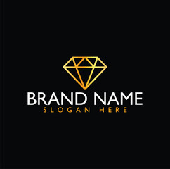 Elegant gold diamond logo
