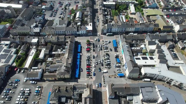 Traffic flowing trough The Square Dungarvan Waterford Ireland busy market town at the seaside ireland epic Locations