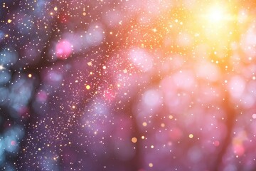 Obraz premium Abstract sparkling bokeh background with a gradient of light and color