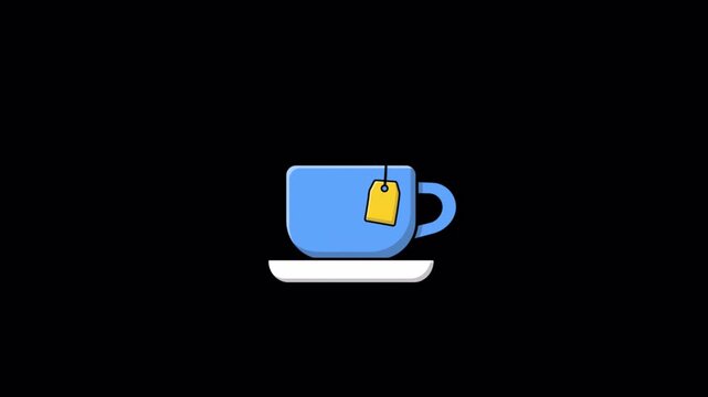 Animated Morning Tea Concept Video - Transparent