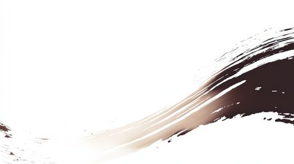 Brown Line Across a White Background Creates a Minimalistic Design