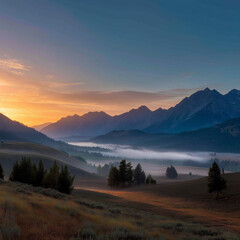 Obraz premium sunrise in the mountains
