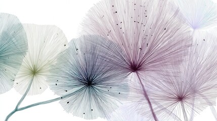 Modern Stylized Cladosporium Hyphal Networks Illustration